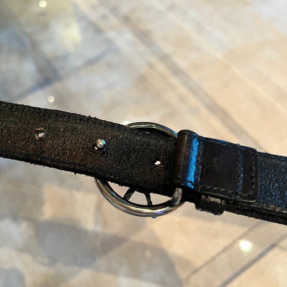 Yves Saint Laurent Leather Snake Monogram Belt - Picture 5 of 8